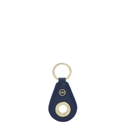 Franzy Leather Key Chain - Ink Blue