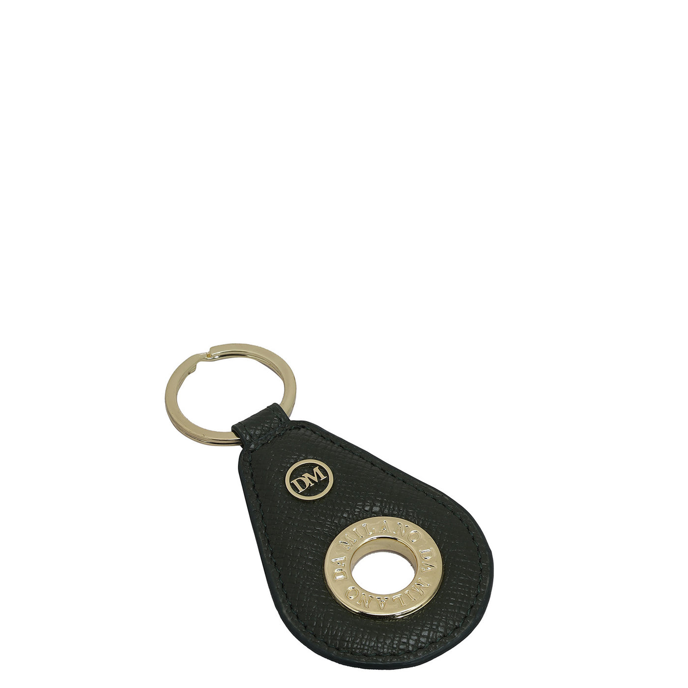 Franzy Leather Key Chain - Petrol Green