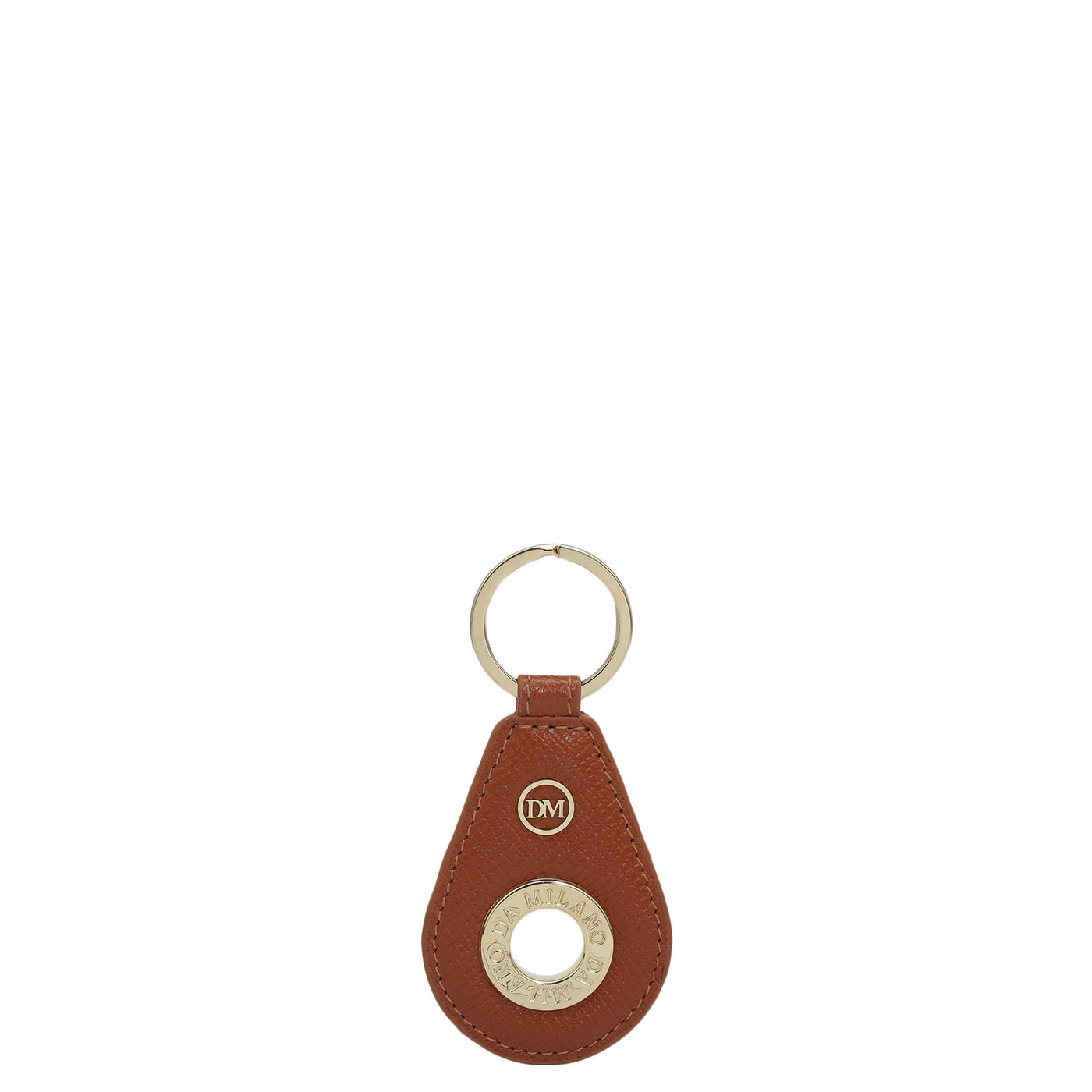 Franzy Leather Key Chain - Rust Orange