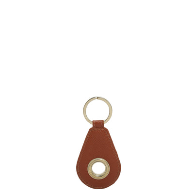 Franzy Leather Key Chain - Rust Orange