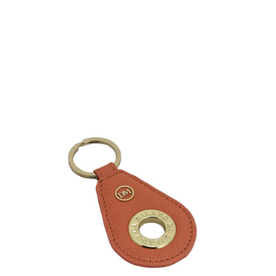 Franzy Leather Key Chain - Salmon