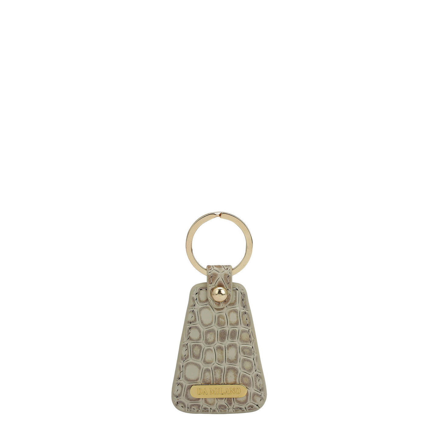 Croco Leather Key Chain - Frost