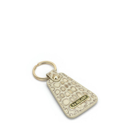 Croco Leather Key Chain - Frost