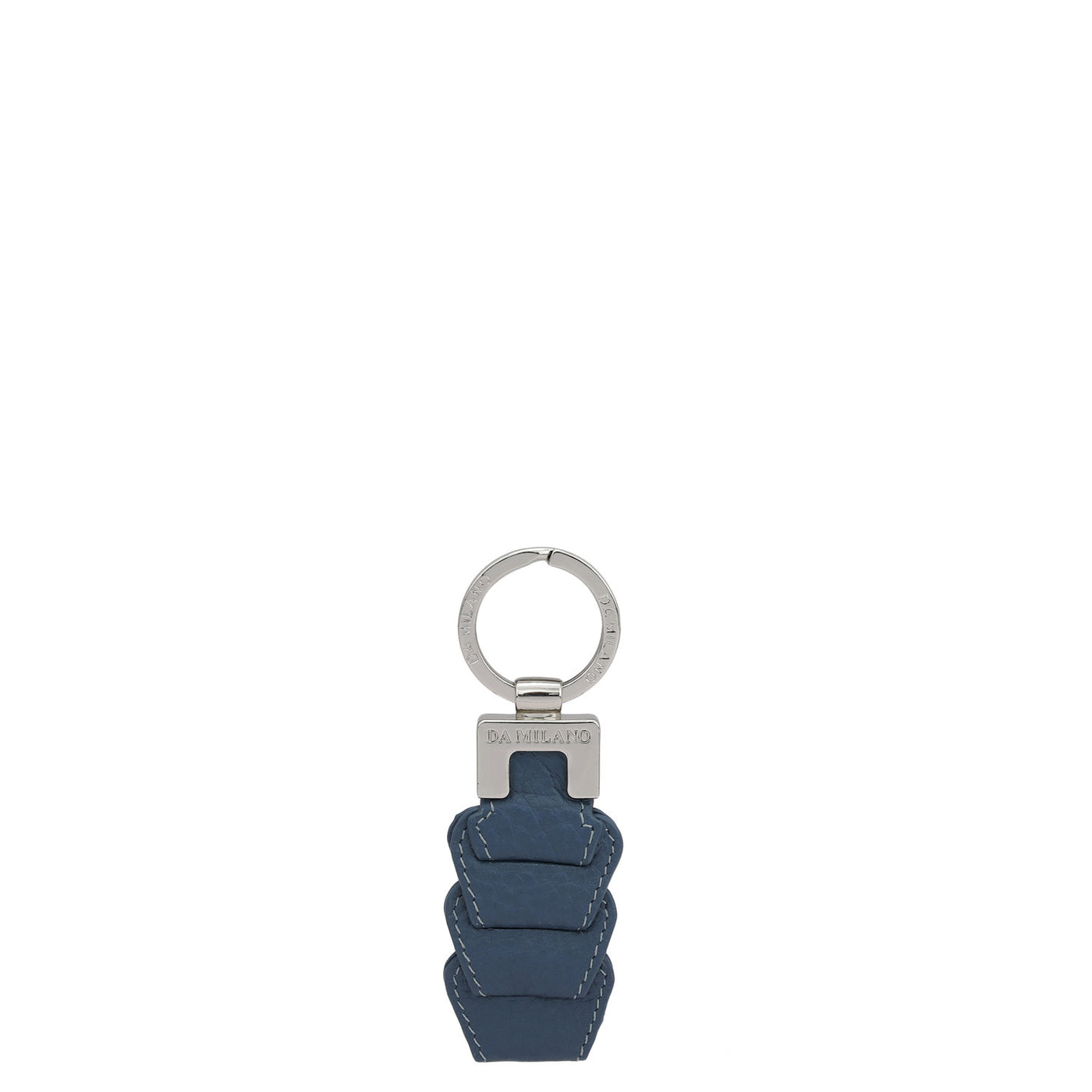 Wax Leather Key Chain - Dusky Blue