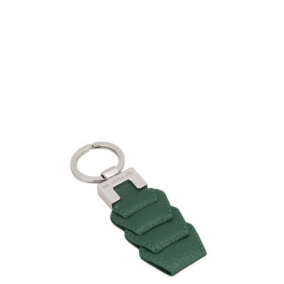 Wax Leather Key Chain - Green