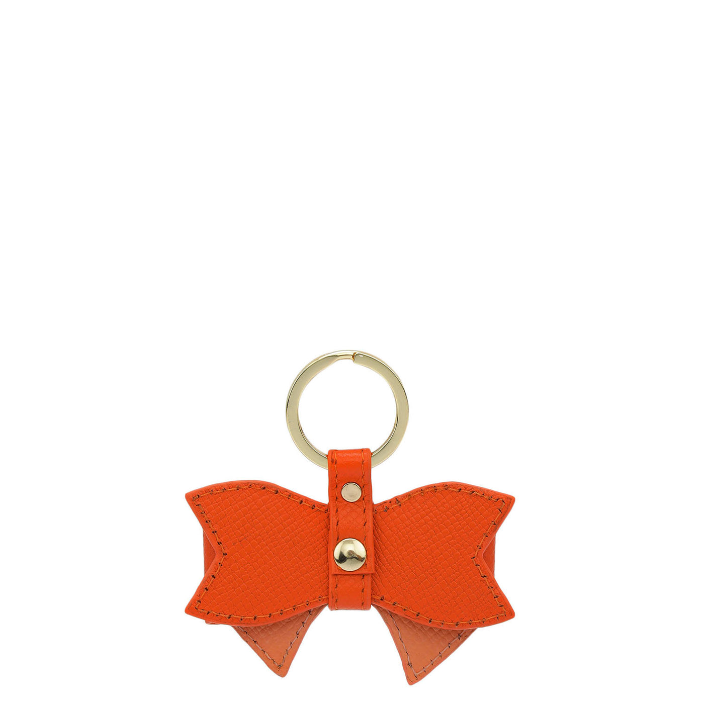 Franzy Leather Key Chain - Pumpkin