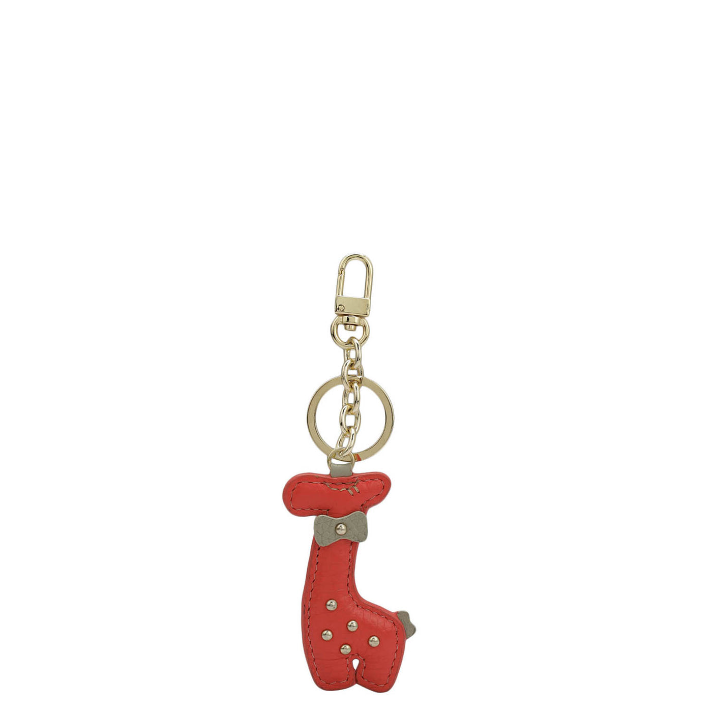 Wax Leather Key Chain - Corallo