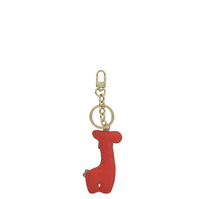 Wax Leather Key Chain - Corallo