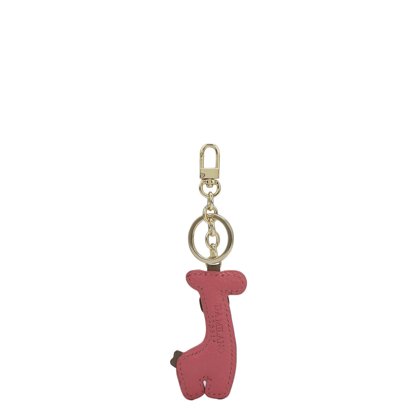 Wax Leather Key Chain - Hyper Pink