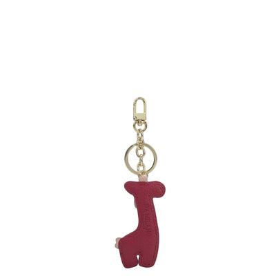 Wax Leather Key Chain - Majenta