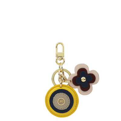 Franzy Leather Key Chain - Yellow