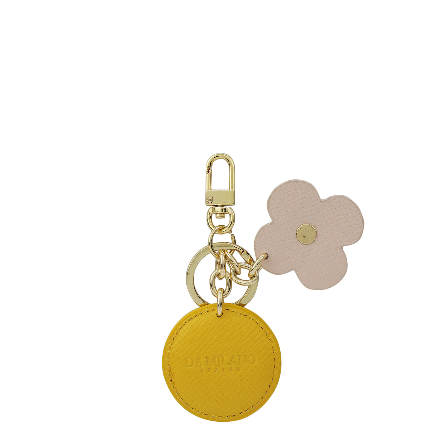 Franzy Leather Key Chain - Yellow