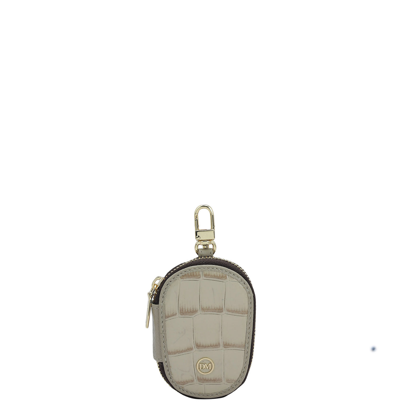 Croco Leather Key Chain - Frost