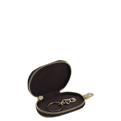 Croco Leather Key Chain - Frost