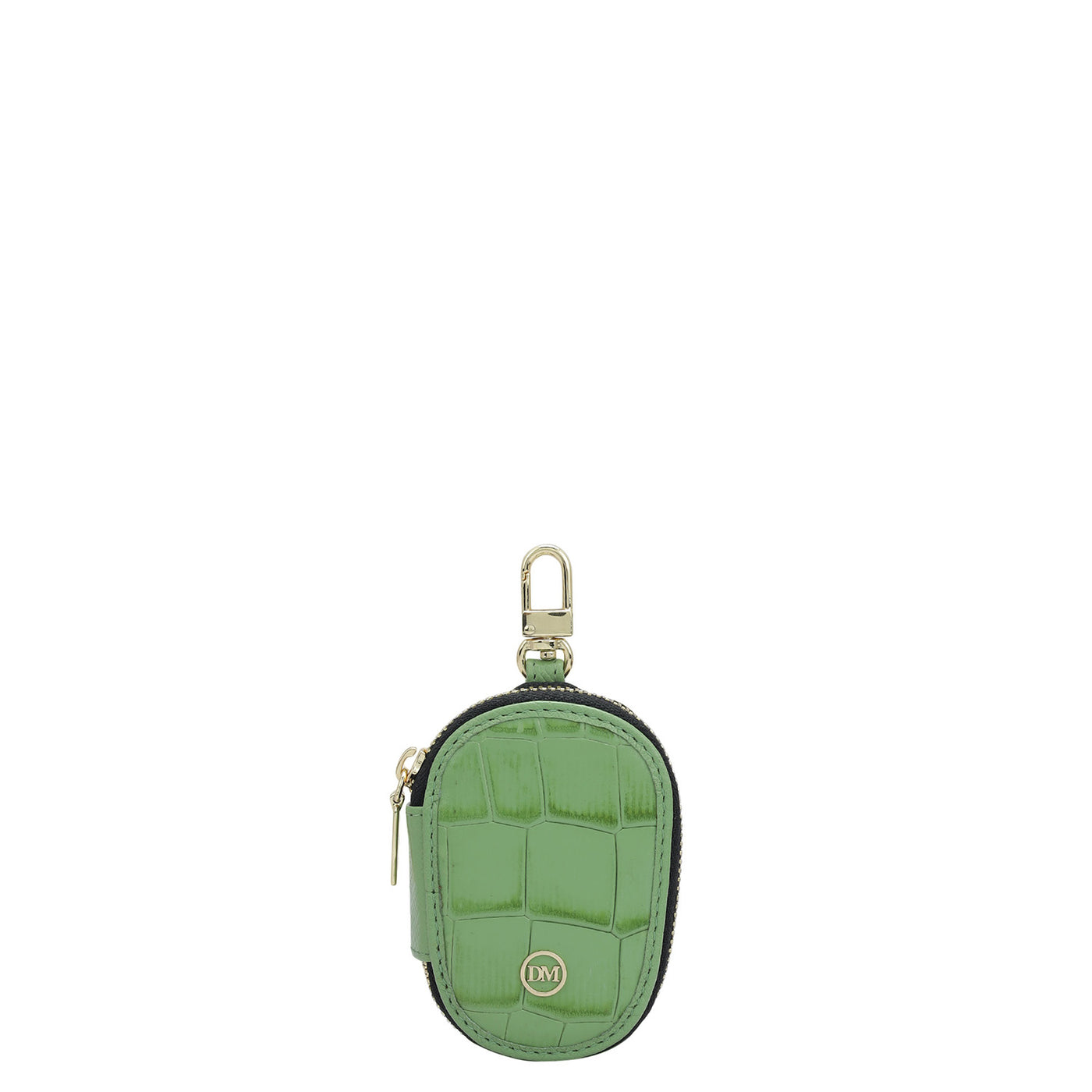 Croco Leather Key Chain - Kiwi