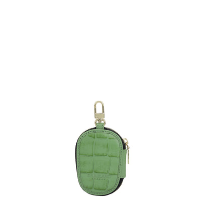 Croco Leather Key Chain - Kiwi