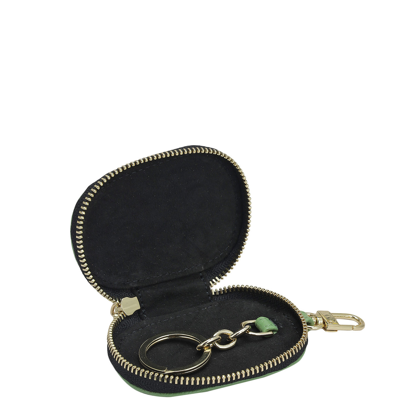 Croco Leather Key Chain - Kiwi