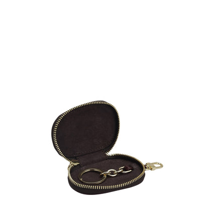 Croco Leather Key Chain - Wine