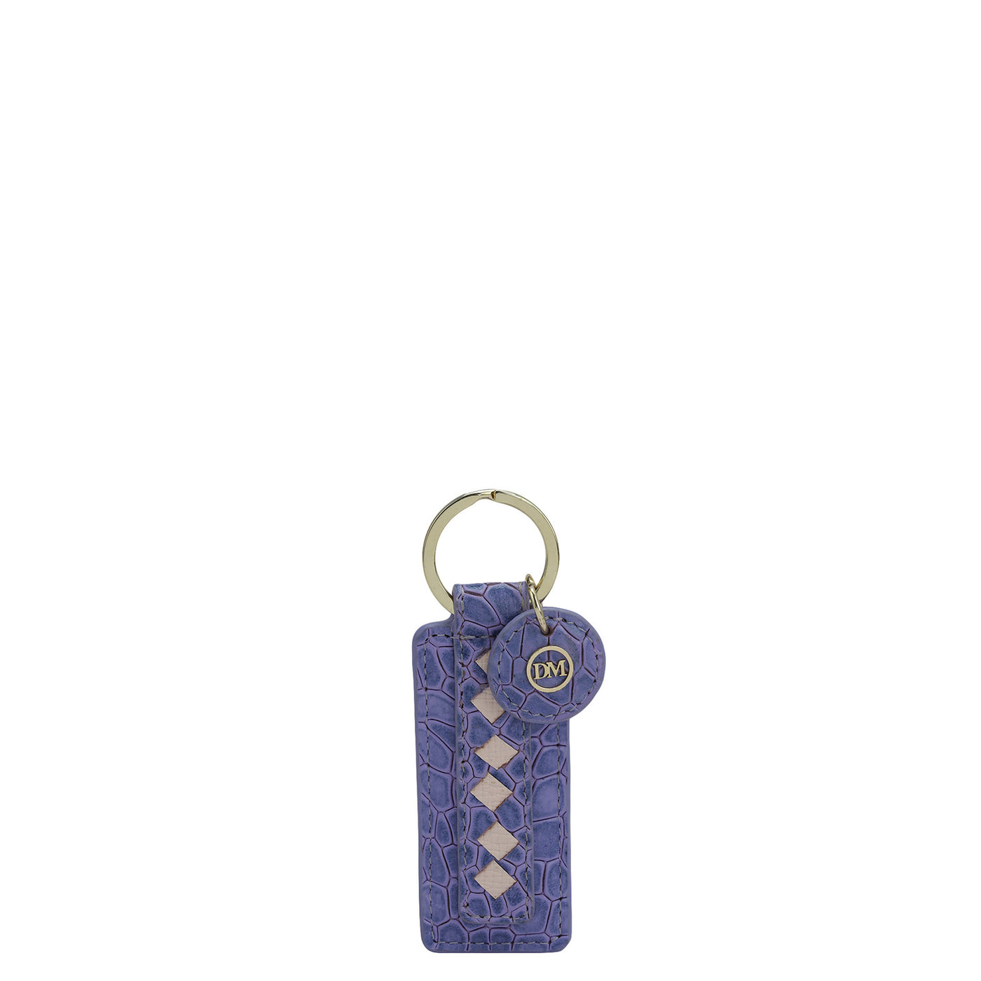 Croco Leather Key Chain - Purple Haze