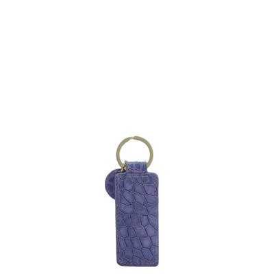 Croco Leather Key Chain - Purple Haze