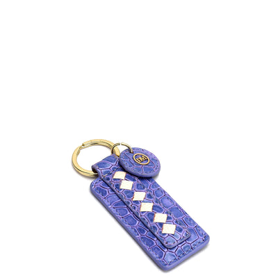 Croco Leather Key Chain - Purple Haze