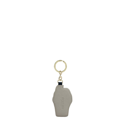 Wax Leather Key Chain - Ivory & Navy