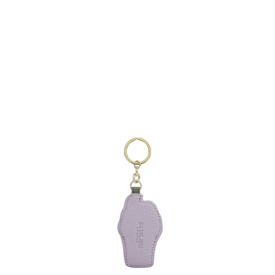 Wax Leather Key Chain - Lilac & Stone Grey