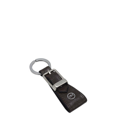 Franzy Leather Key Chain - Chocolate