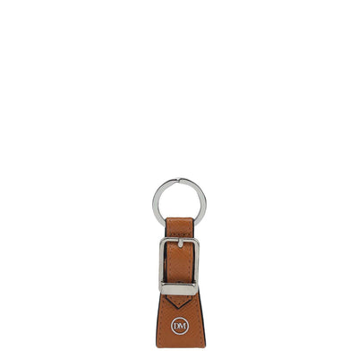 Franzy Leather Key Chain - Cognac