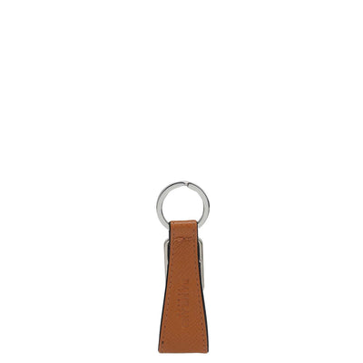 Franzy Leather Key Chain - Cognac