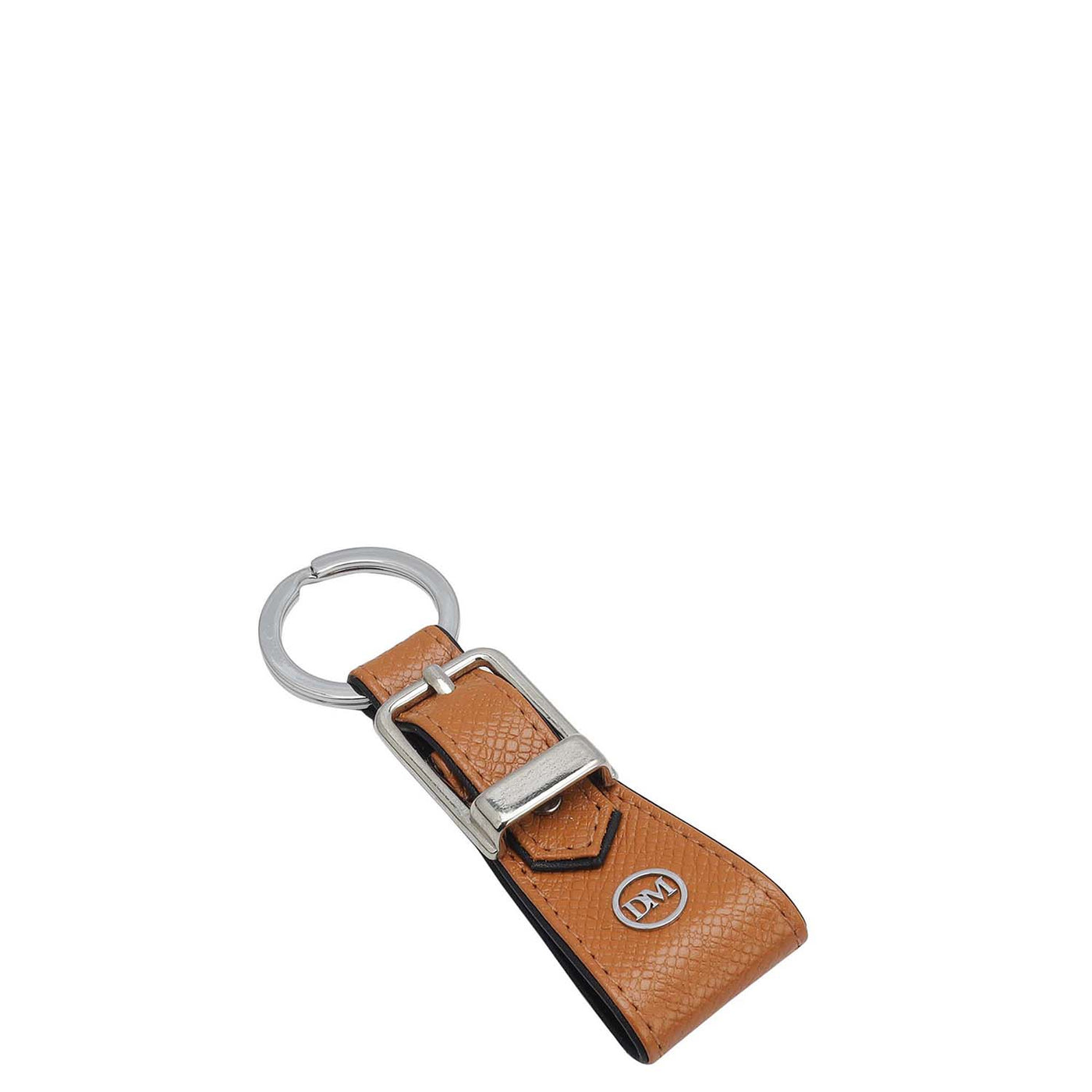 Franzy Leather Key Chain - Cognac