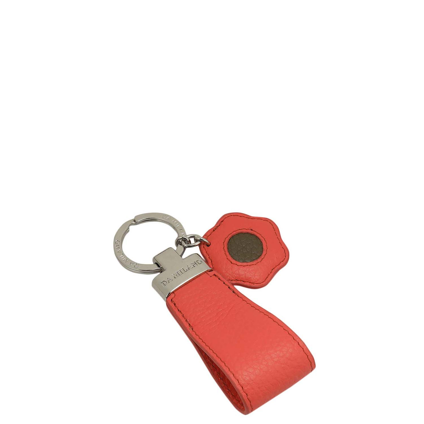 Wax Leather Key Chain - Corallo