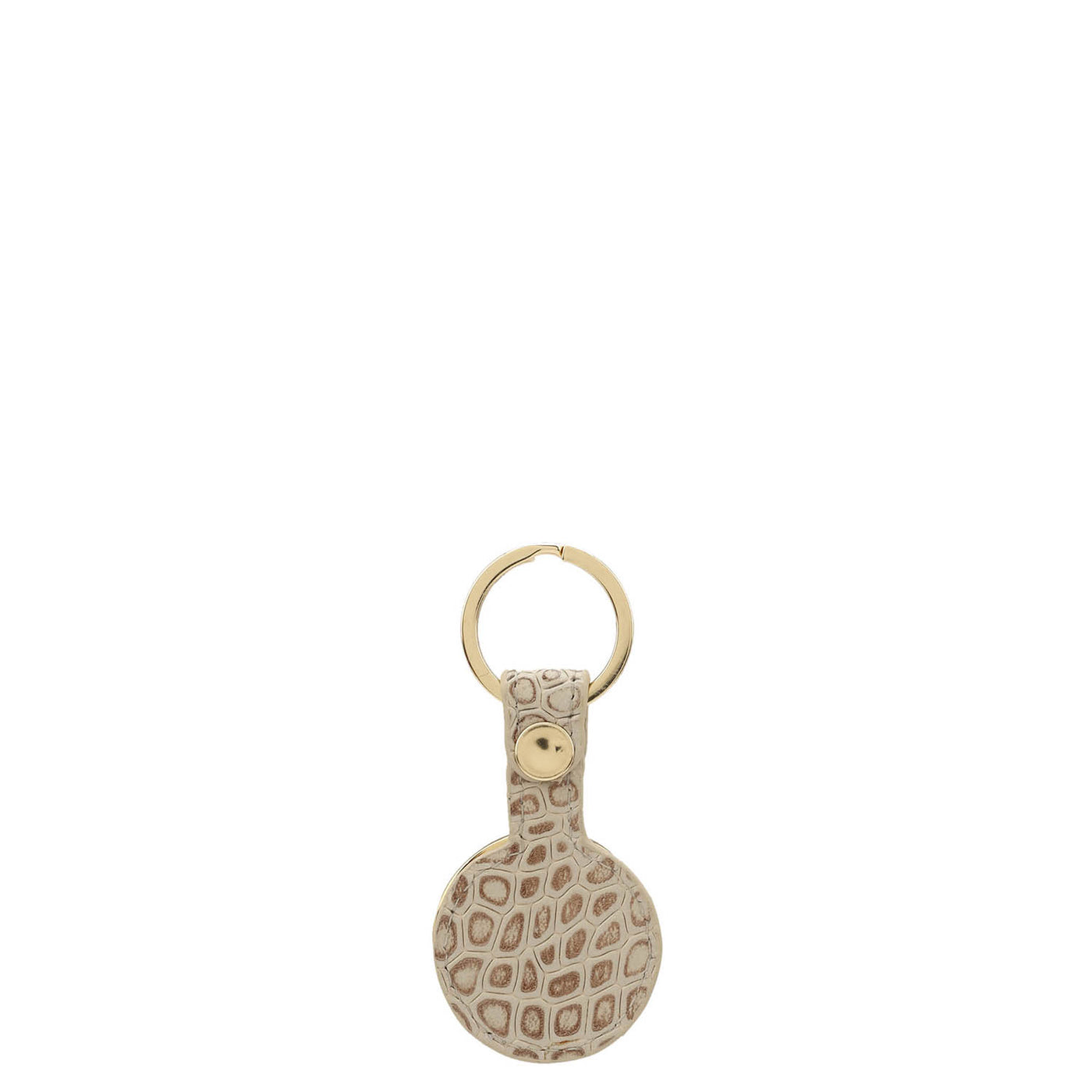 Croco Leather Key Chain - Frost