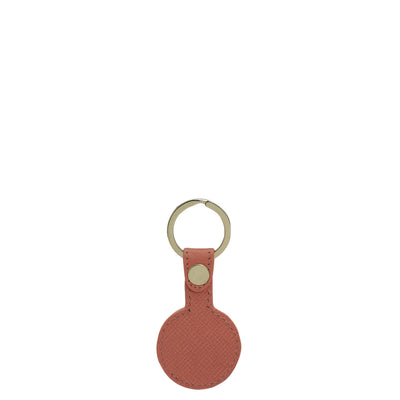 Franzy Leather Key Chain - Salmon