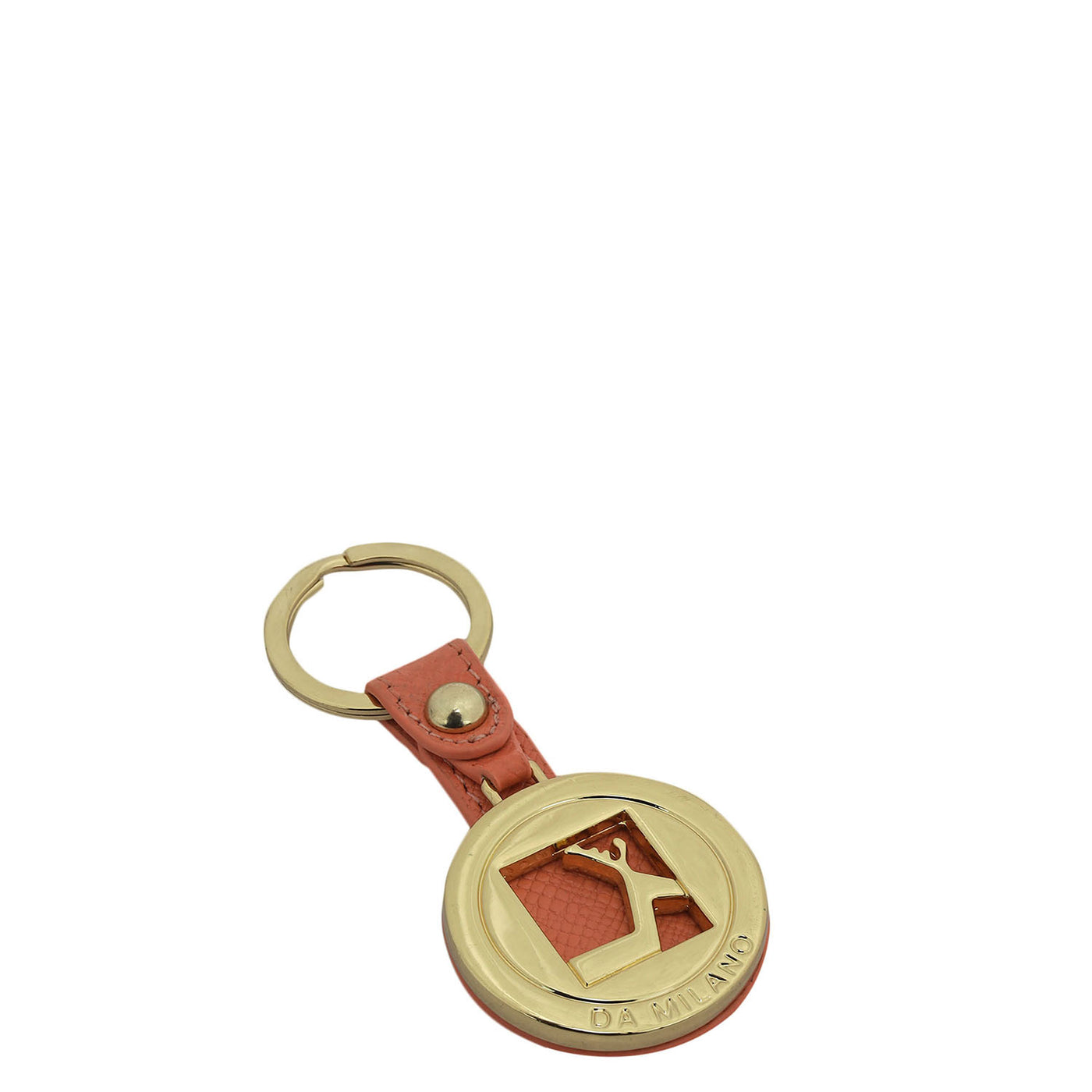 Franzy Leather Key Chain - Salmon