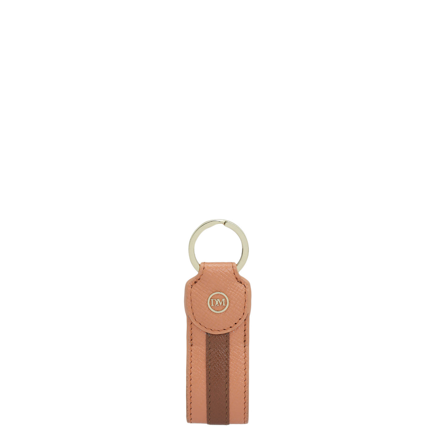 Franzy Leather Key Chain - Salmon