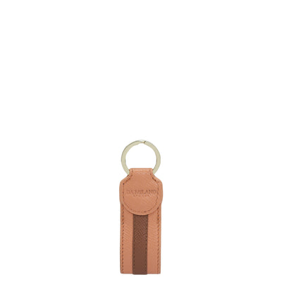 Franzy Leather Key Chain - Salmon