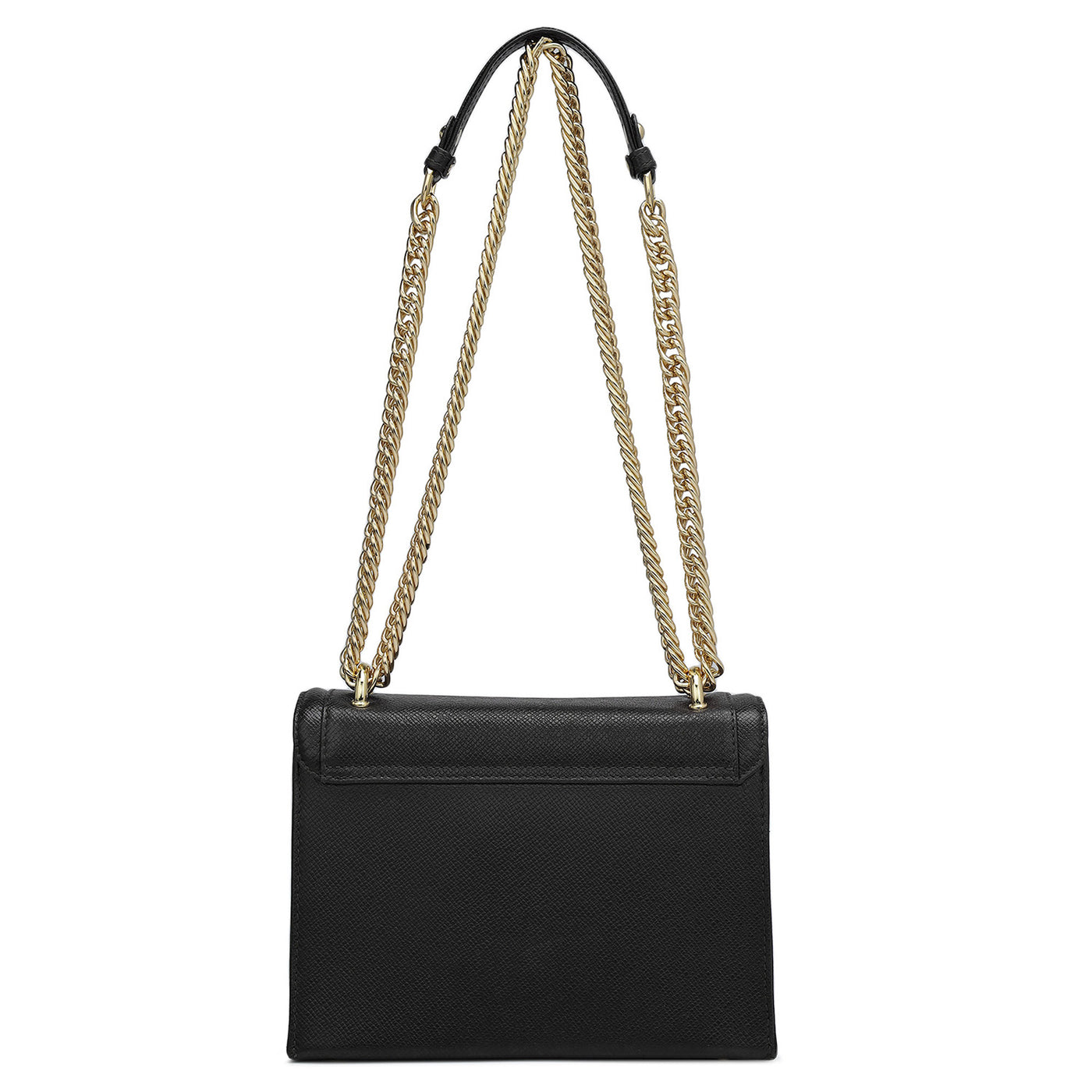 Small Franzy Leather Shoulder Bag - Black