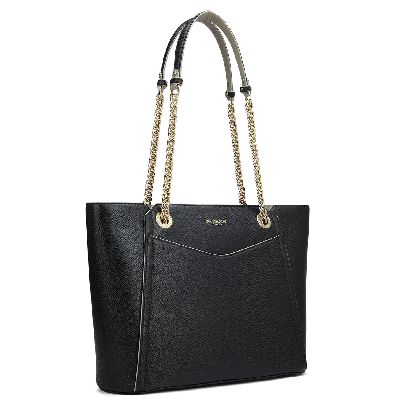 Medium Franzy Leather Shoulder Bag - Black