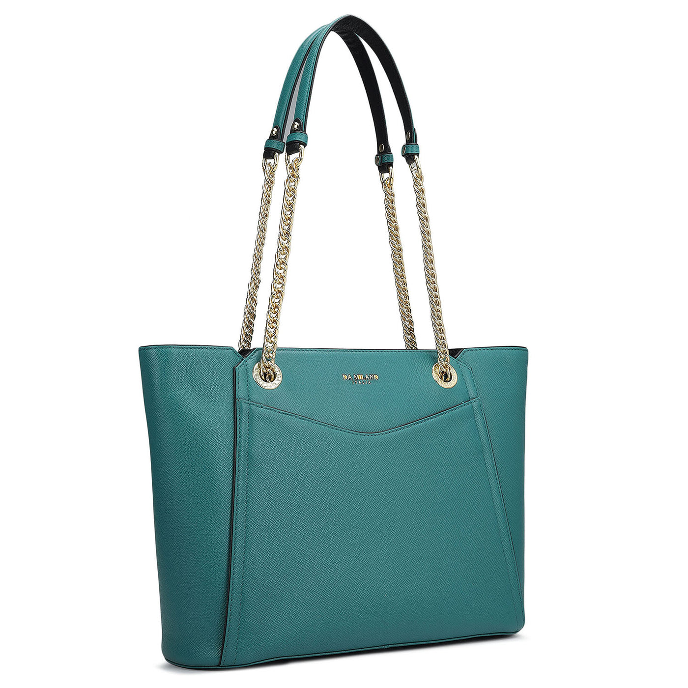 Medium Franzy Leather Shoulder Bag - Teal