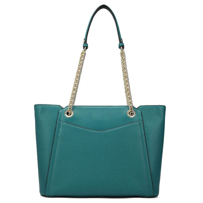 Medium Franzy Leather Shoulder Bag - Teal