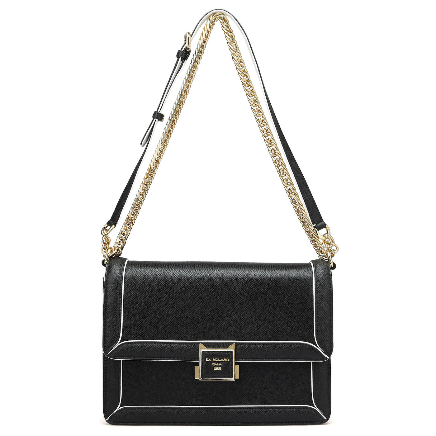 Small Franzy Leather Shoulder Bag - Black