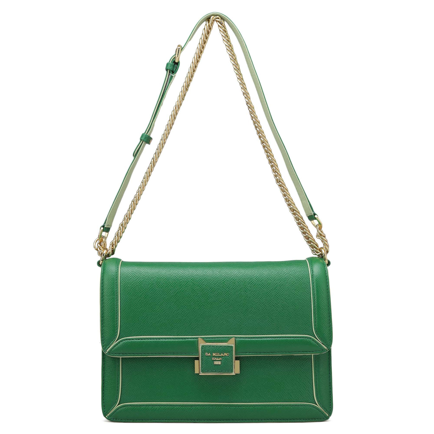 Small Franzy Leather Shoulder Bag - Emerald Green