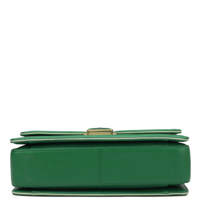 Small Franzy Leather Shoulder Bag - Emerald Green