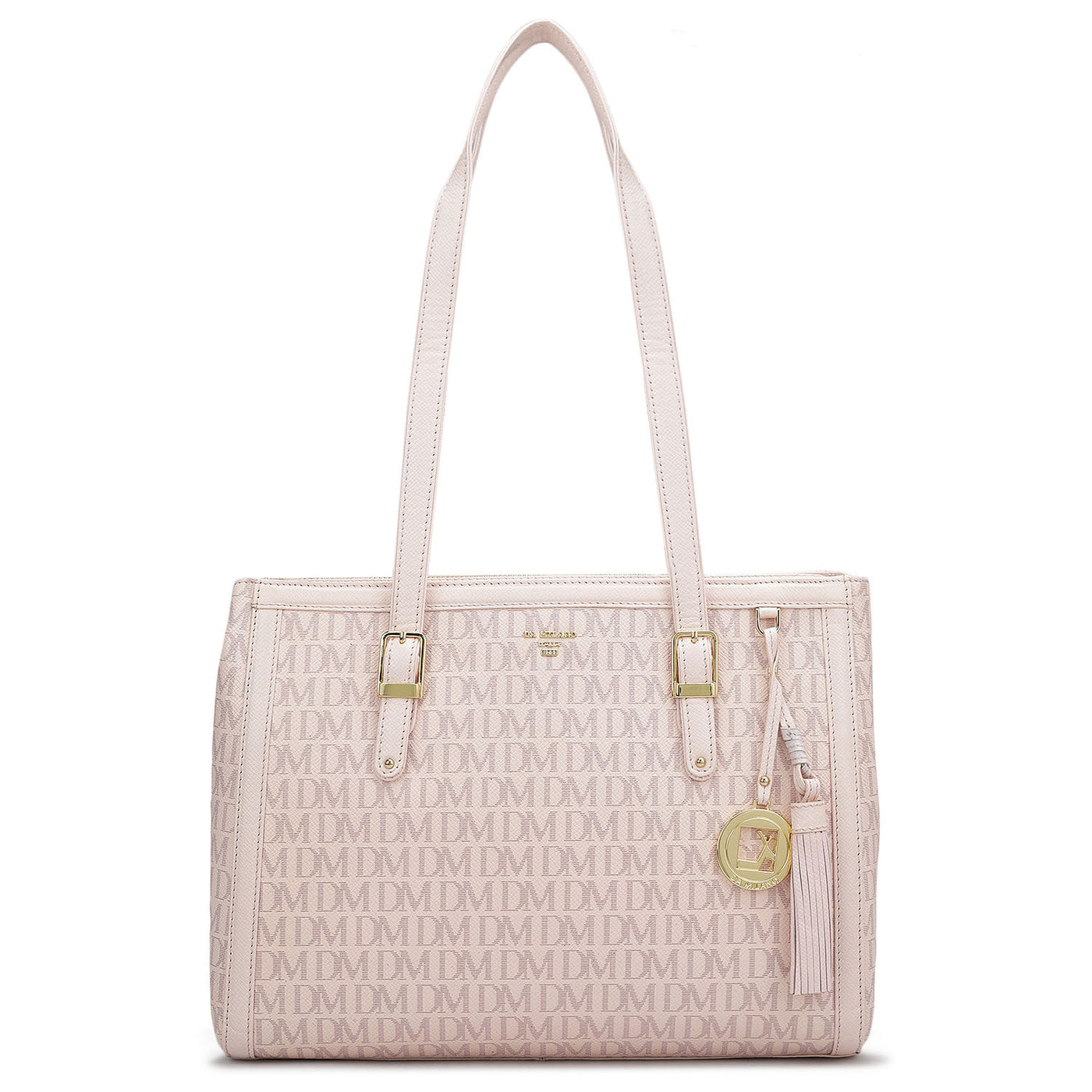 Medium Monogram Leather Shoulder Bag - Blush