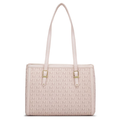 Medium Monogram Leather Shoulder Bag - Blush