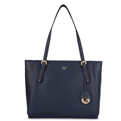 Okpta 1519426 Handbag Womens Blue Guinea Leather Bag Sz Medium Shoulder  Straps