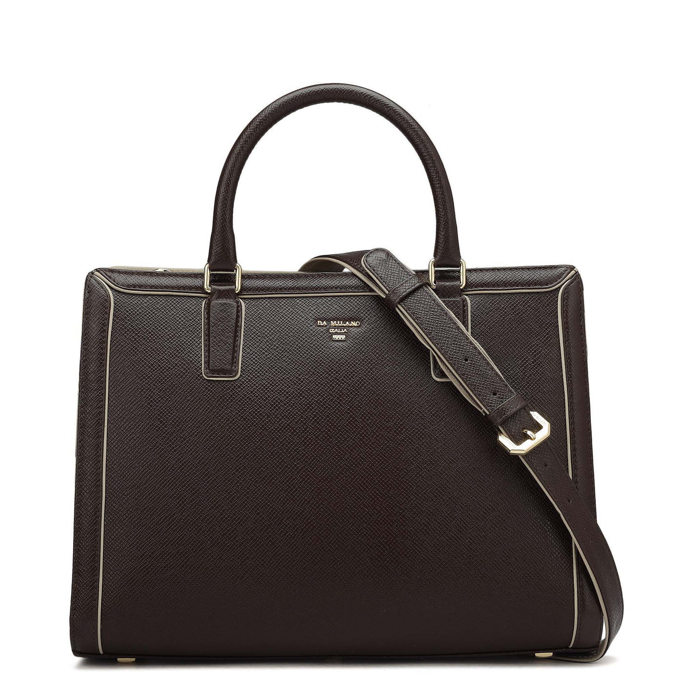 Medium Franzy Leather Satchel - Chocolate