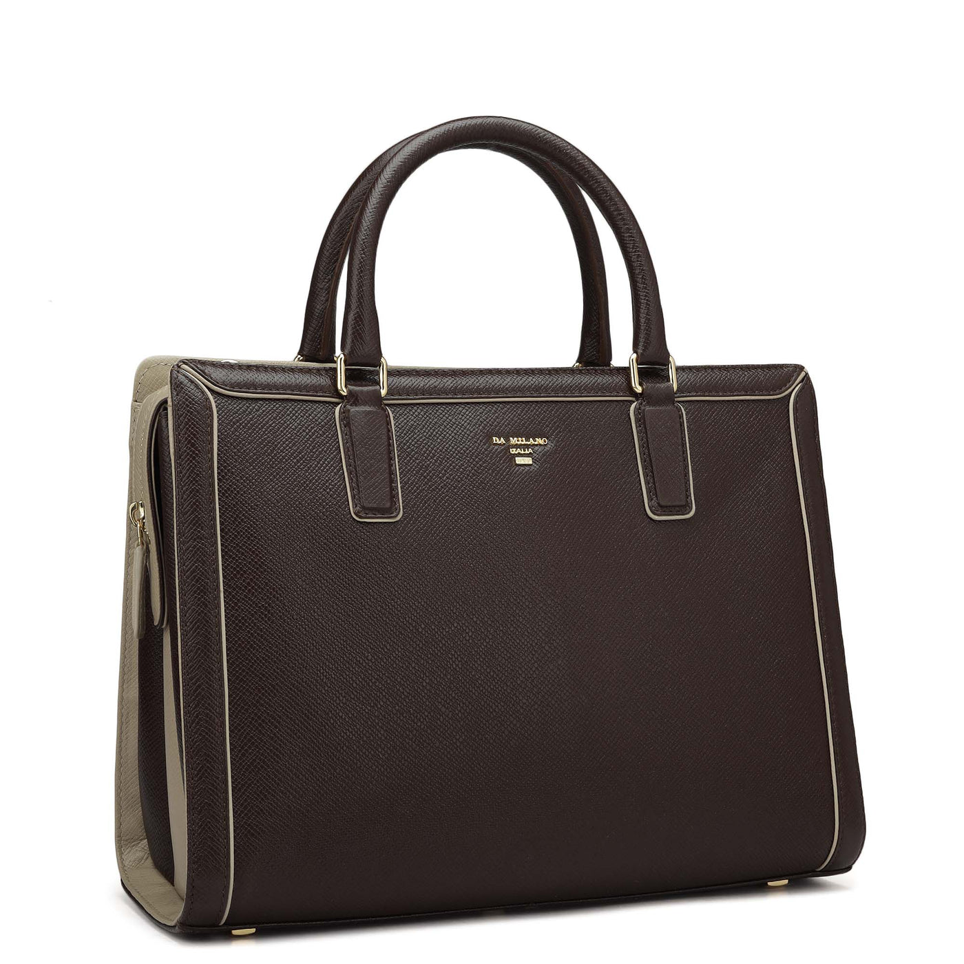 Medium Franzy Leather Satchel - Chocolate