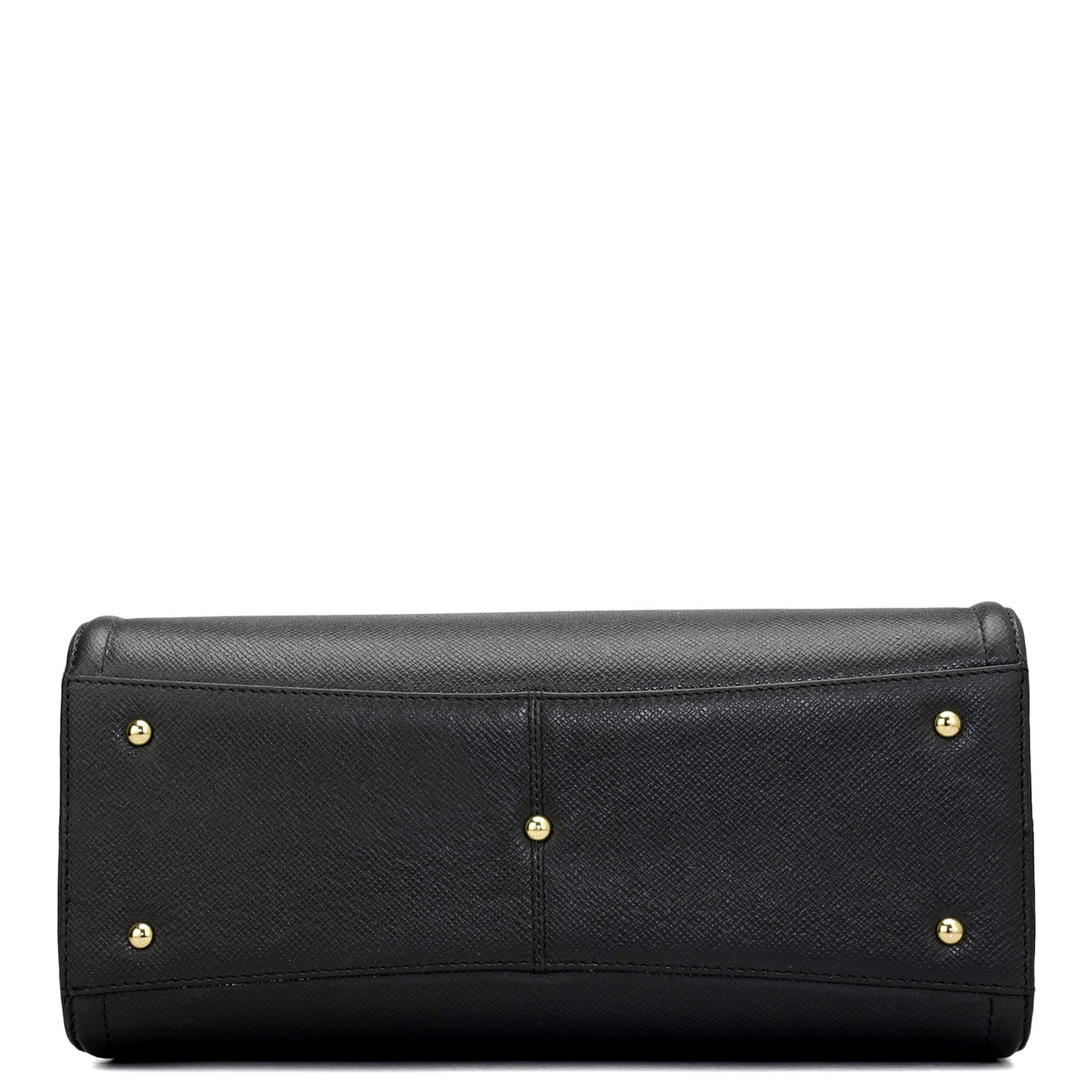 Medium Franzy Leather Satchel - Black